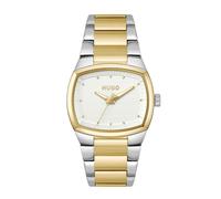 HUGO #TELLY Men's Silver-Tone Dial & IP Stainless Steel Bracelet Watch
