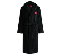 HUGO Terry Hooded Dressing Gown, Black - Small