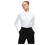 HUGO Slim-fit blouse in easy-iron poplin - Style The Fitted Shirt, 50416895 White 8