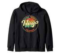 Hugo The Man The Myth The Legend Men Personalized Name Zip Hoodie