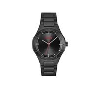 HUGO Three Hand Quartz Movement Watch Black #LIT Collection with Black Stainless Steel Bracelet - 1530450
