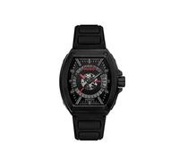 HUGO Three Hand Quartz Movement Watch for Men #ICON 3H Collection with Black Silicone Bracelet - 1530436