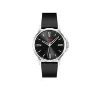 HUGO Three Hand Quartz Movement Watch for Men #Smooth Collection with Black Leather Strap - 1530417