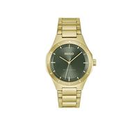 HUGO Three Hand Quartz Movement Watch Gold Colored #LIT Collection with Gold Colored Stainless Steel Bracelet - 1530449