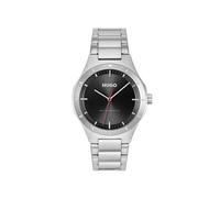HUGO Three Hand Quartz Movement Watch Silver #LIT Collection with Silver Stainless Steel Bracelet - 1530447