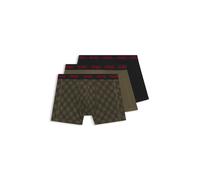 HUGO Three-pack boxer briefs in stretch cotton - Style BOXERBR TRPLT DESIGN, 50532559 Black / Dark Green XL