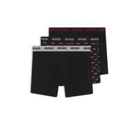HUGO Three-pack boxer briefs in stretch cotton - Style BOXERBR TRPLT DESIGN, 50532559 Black S
