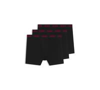HUGO Three-pack of branded boxer briefs in stretch cotton - Style BOXERBR TRIPLET PACK, 50532613 Black L