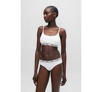 HUGO Three-pack of briefs in stretch cotton - Style TRIPLET BRIEF STRIPE, 50469657 White L