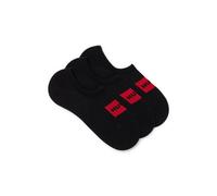 HUGO Three-pack of invisible socks with red logo labels - Style 3P LC LABEL CC, 50496082 Black 9-11