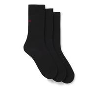 HUGO for man. 50493253 3 Pair Pack of Standard Long Socks black (39-42), Homewear, Cotton