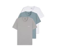 HUGO Three-pack of round-neck cotton T-shirts - Style T-SHIRT RN TRIPLET P, 50532811 White / Blue / Grey XL
