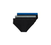 HUGO Three-pack of stretch-cotton briefs with logo waistbands - Style HIPBRIEF TRIPLETPACK, 50532570 Black M