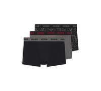 HUGO Three-pack of trunks in stretch cotton - Style TRUNK TRIPLET DESIGN, 50532550 Black / Grey XXL