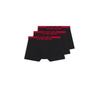 HUGO Three-pack of trunks with split-logo waistband - Style TRUNK TR. SPLIT LOGO, 50545667 Black M
