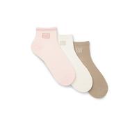HUGO Three-pack short socks with metallic thread logos - Style 3P SH LUREXLOGO CC W, 50570083 Assorted-Pre-Pack 3-4.5