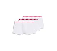 HUGO Mens Trunk Triplet Planet Three-Pack of Logo-Waistband Trunks in Stretch Cotton