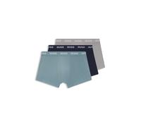 HUGO Three-pack trunks with jacquard logo waistband - Style TRUNK TRIPLET PACK, 50532611 Blue / Grey XXL