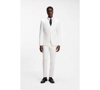 HUGO Three-piece extra-slim-fit suit in stretch-cotton seersucker - Style Arti/Hesten242V1X, 50559651 Natural 40R