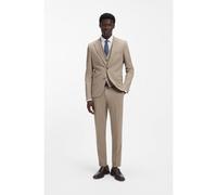 HUGO Three-piece extra-slim-fit suit in stretch dobby - Style Arti/Hesten241V1X, 50557622 Beige 40R