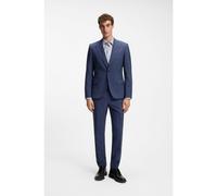 HUGO Three-piece slim-fit suit in wool-blend poplin - Style Henry/Getlin242V2X, 50553799 Blue 36R