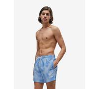 HUGO Tie Dye Logo Swimming Trunks Light Blue - S
