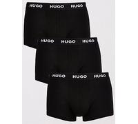 HUGO Triplet 3 Pack Trunks - Black, Black, Size L, Men Black