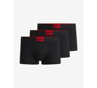 HUGO 3-Pack Logo Patch Galaxy Boxer Trunks, Black - XX-Large