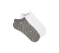 HUGO Two-pack of ankle-length socks - Style 2P AS PALMS CC, 50557149 White / Grey 9-11