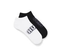 HUGO Two-pack of ankle-length socks - Style 2P AS SPRAY LOGO CC, 50557147 White / Black 5.5-8