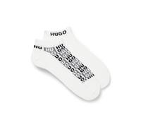HUGO Two-pack of ankle-length socks with logo intarsia - Style 2P AS AARON CC, 50553167 White 5.5-8