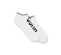HUGO Two-pack of cotton-blend ankle socks with logos - Style 2P AS LOGO CC W, 50469274 White 3.5-8