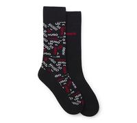 HUGO Two-pack of cotton-blend logo socks - Style 2P RS TAPE LOGO CC, 50568556 Black 5.5-8