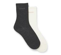 HUGO Two-pack of regular-length cotton-blend logo socks - Style 2P RS UNI LOGO CC W, 50566511 Grey 3-4.5