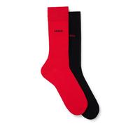 HUGO Two-pack of regular-length logo socks - Style 2P RS UNI CC, 50468099 Black / Red 5.5-8