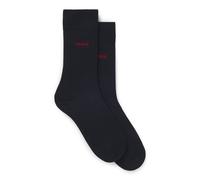 HUGO Two-pack of regular-length socks with logos - Style 2P RS UNI CC, 50468099 Dark Blue 9-11