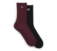 HUGO Two-pack of regular-length socks with stacked logos - Style 2P RS MICROLOVE CC W, 50553600 Dark Purple 5.5-8