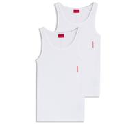 HUGO Two-pack of stretch-cotton tank tops with logo - Style TANK TOP TWIN PACK, 50469778 White XL