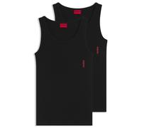 HUGO Two-pack of underwear vests in ribbed stretch cotton - Style TANK TOP TWIN PACK, 50469778 Black S