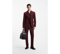 HUGO Two-piece slim-fit suit in a stretch wool blend - Style Henry-Getlin253X, 50567894 Dark Red 40R