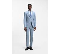 HUGO Two-piece slim-fit suit in cotton and linen - Style Henry-Getlin253X, 50568122 Light Blue 42L