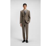 HUGO Two-piece slim-fit suit in wool-blend poplin - Style Henry/Getlin232X, 50547345 Brown 44R