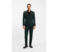 HUGO Two-piece slim-fit suit in wool-blend poplin - Style Henry/Getlin232X, 50547345 Dark Green 40R