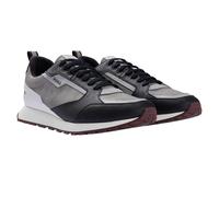Hugo Unisex Adult Icelin Leather Running Trainers - Grey - Grey - 6 UK