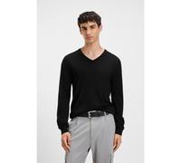 HUGO V-neck sweater in virgin wool - Style San Vredo-M, 50474172 Black XL