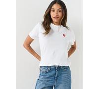 HUGO Vintage Heart Small Logo T-Shirt, White, Size L, Women White