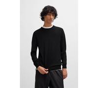 HUGO Virgin-wool sweater with embroidered logo - Style San Cedric-M1, 50476832 Black XL