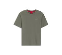 HUGO Waffle-structured Pyjama T-shirt With Embroidered Logo