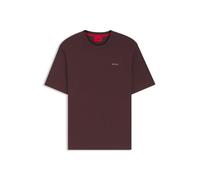HUGO Waffle-structured Pyjama T-shirt With Embroidered Logo