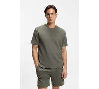 HUGO Waffle-structured pyjama T-shirt with embroidered logo - Style Austin T-Shirt, 50532011 Dark Green XXL